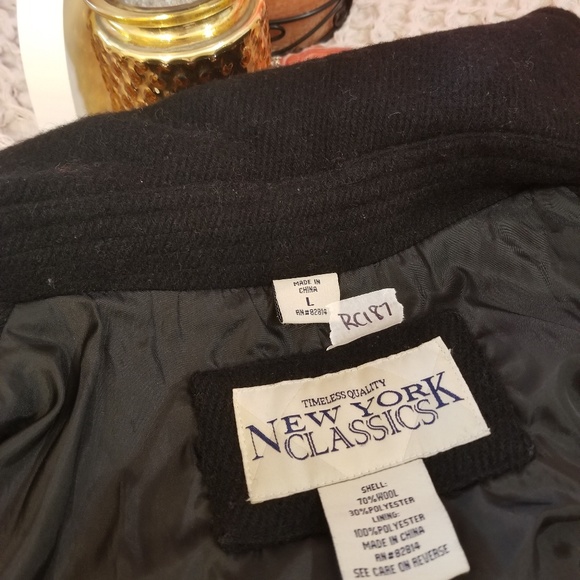 🌻🌺🌻NEW YORK CLASSICS DOUBLE BREASTED PEACOAT!! - Picture 5 of 6